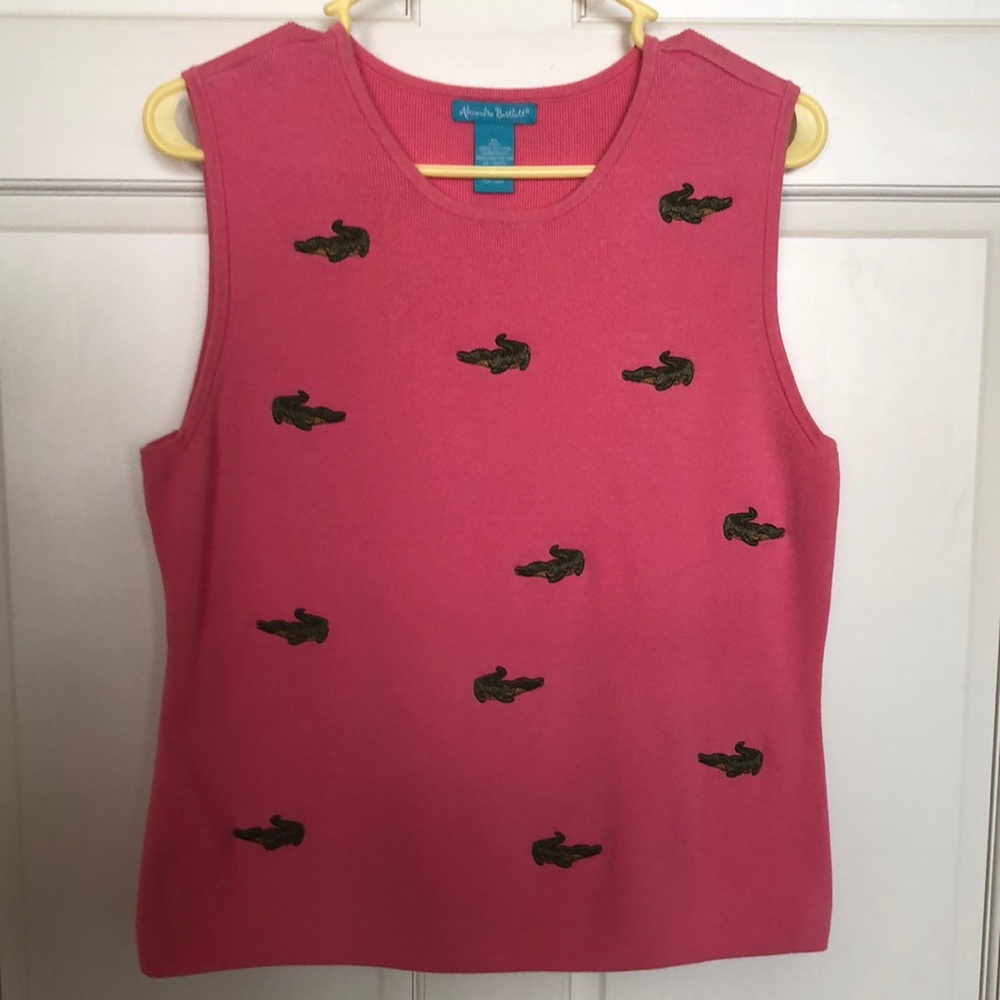 Alexandra Bartlett embroidered knit sleeveless top size XL never worn